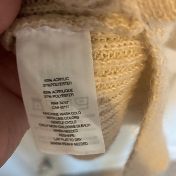 Natural Reflections Beige V-Neck Sweater - Picture 3 of 4